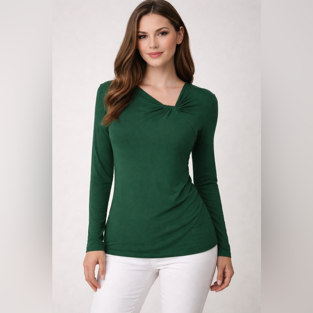Kenneth Cole Reaction Green Long Sleeve Top – Size L